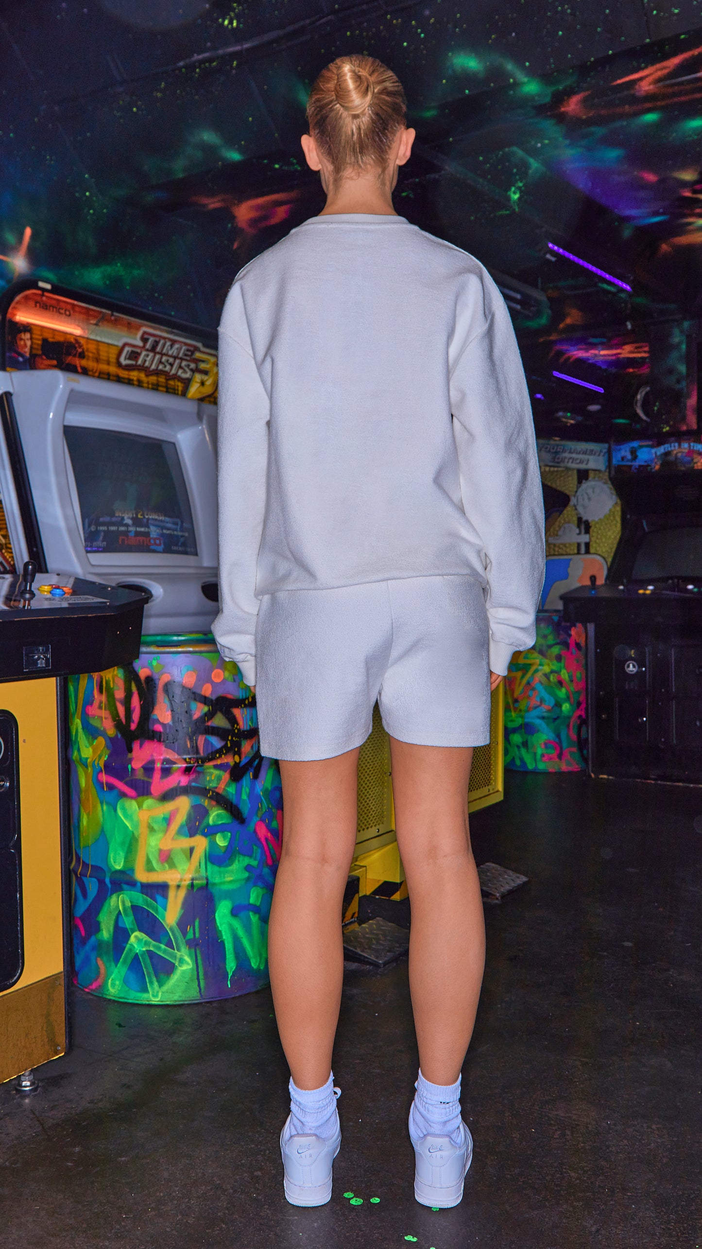 Reverse Shorts in White