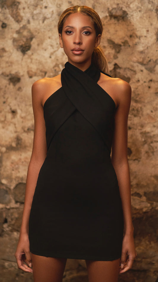 Twist Dress in Black