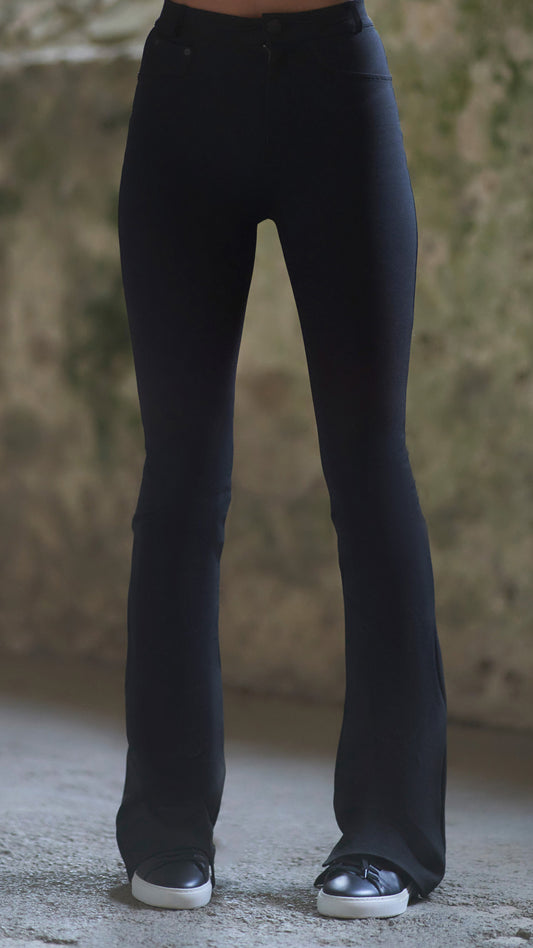 Ultimate Ponte Flared Pants in Black