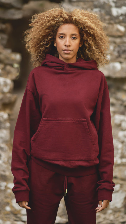 Core Oversized Hoodie in Burgundy