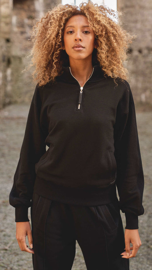 Track Sweatshirt in Black